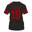 Deebo Samuel 19 San Francisco 49ers All Over Print T-shirt - Black