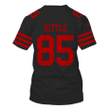 George Kittle 85 San Francisco 49ers All Over Print T-shirt - Black