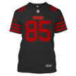 George Kittle 85 San Francisco 49ers All Over Print T-shirt - Black