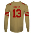 Brock Purdy 13 San Francisco 49ers Super Bowl LVIII 3D Long Sleeve - Gold