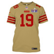 Deebo Samuel 19 San Francisco 49ers Super Bowl LVIII All Over Print T-shirt - Gold