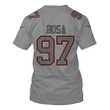 Nick Bosa 97 San Francisco 49ers Super Bowl LVIII All Over Print T-shirt - Gray