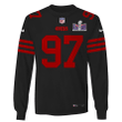 Nick Bosa 97 San Francisco 49ers Super Bowl LVIII 3D Long Sleeve - Black