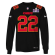 Trent McDuffie 22 Kansas City Chiefs Super Bowl LVIII 3D Long Sleeve - Black