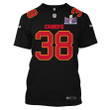L’Jarius Sneed 38 Kansas City Chiefs Super Bowl LVIII All Over Print T-shirt - Black