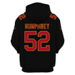 Creed Humphrey 52 Kansas City Chiefs Super Bowl LVIII All Over Printed Pullover Hoodie - Black