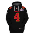 Rashee Rice 4 Kansas City Chiefs Super Bowl LVIII All Over Printed Pullover Hoodie - Black