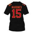 Patrick Mahomes 15 Kansas City Chiefs Super Bowl LVIII All Over Print T-shirt - Black