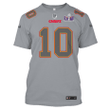 Isiah Pacheco 10 Kansas City Chiefs Super Bowl LVIII All Over Print T-shirt - Gray