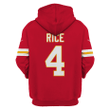 Rashee Rice 4 Kansas City Chiefs Super Bowl LVIII 3D Printed Zip Hoodie - Red