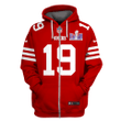 Deebo Samuel 19 San Francisco 49ers Super Bowl LVIII 3D Printed Zip Hoodie - Scarlet