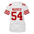 Fred Warner 54 San Francisco 49ers Super Bowl LVIII All Over Print T-shirt - White
