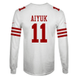 Brandon Aiyuk 11 San Francisco 49ers Super Bowl LVIII 3D Long Sleeve - White