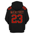 Christian McCaffrey 23 San Francisco 49ers Super Bowl LVIII Limited All Over Printed Pullover Hoodie - Black
