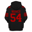 Fred Warner 54 San Francisco 49ers Super Bowl LVIII 3D Printed Zip Hoodie - Black