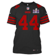 Kyle Juszczyk 44 San Francisco 49ers Super Bowl LVIII All Over Print T-shirt - Black
