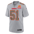 Mike Danna 51 Kansas City Chiefs Super Bowl LVIII Champions 4X Atmosphere Fashion Game Men Jersey - Gray