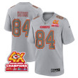 Justin Watson 84 Kansas City Chiefs Super Bowl LVIII Champions 4X Atmosphere Fashion Game Men Jersey - Gray
