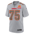 Darian Kinnard 75 Kansas City Chiefs Super Bowl LVIII Champions 4X Atmosphere Fashion Game Men Jersey - Gray