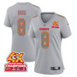 Justyn Ross 8 Kansas City Chiefs Super Bowl LVIII Champions 4X Atmosphere Fashion Game Women Jersey - Gray
