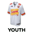 Kansas City Chiefs Super Bowl LVIII Champions Iconic Victory Game YOUTH Jersey - White