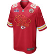 Kansas City Chiefs Super Bowl LVIII Champions Locker Room Trophy Collection Game Custom Men Jersey - Scarlet