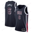 LeBron James 6 Men's USA Basketball Unisex 2024 Swingman Player Jersey - Navy