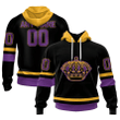 Los Angeles Kings Special Blackout Design Custom All Over Printed Pullover Hoodie - Black