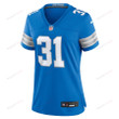 Kerby Joseph 31 Detroit Lions Women's Team Game Jersey - Blue