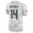 DK Metcalf 14 Seattle Seahawks 2024 Salute to Service Limited Men Jersey - Arctic Camo