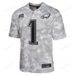 Jalen Hurts 1 Philadelphia Eagles 2024 Salute to Service Game YOUTH Jersey - Arctic Camo