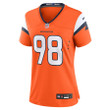 John Franklin-Myers 98 Denver Broncos Women's Team Game Jersey - Orange