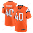 Justin Strnad 40 Denver Broncos Team Game Men Jersey - Orange