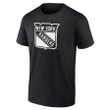 New York Rangers Personalized Name & Number Monochrome T-Shirt - Black