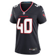 Dalton Keene 40 Houston Texans Women's Team Game Jersey - Navy