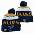 St. Louis Blues Cuffed Knit Hat with Pom