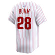 Alec Bohm 28 Philadelphia Phillies Home Limited Player Men Jersey - White