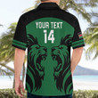 Kenya Rugby 2024 Go Champions Simbas Custom Name & Number Hawaiian Shirt - Green