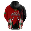 Kenya Rugby Sevens Sporty Version 3D Printed Pullover Hoodie - Red