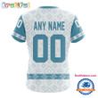 Seattle Kraken Hockey Team Native Heritage Design Custom Name Number All Over Printed T-shirt - White