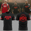 Ohio State JESUS WON All Over Printed T-shirt - Black
