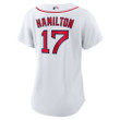 David Hamilton 17 Boston Red Sox Women's Home Jersey - White