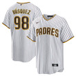 Randy Vasquez 98 San Diego Padres Home Player Men Jersey - White