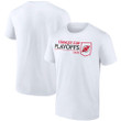 New Jersey Devils 2025 Stanley Cup Playoffs Logo T-Shirt - White