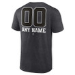 Los Angeles Kings Custom Name & Number Monochrome T-Shirt - Charcoal