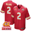 Joshua Williams 2 Kansas City Chiefs Super Bowl LVIII Champions 4X Game Men Jersey - Red