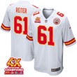 Austin Reiter 61 Kansas City Chiefs Super Bowl LVIII Champions 4X Game Men Jersey - White