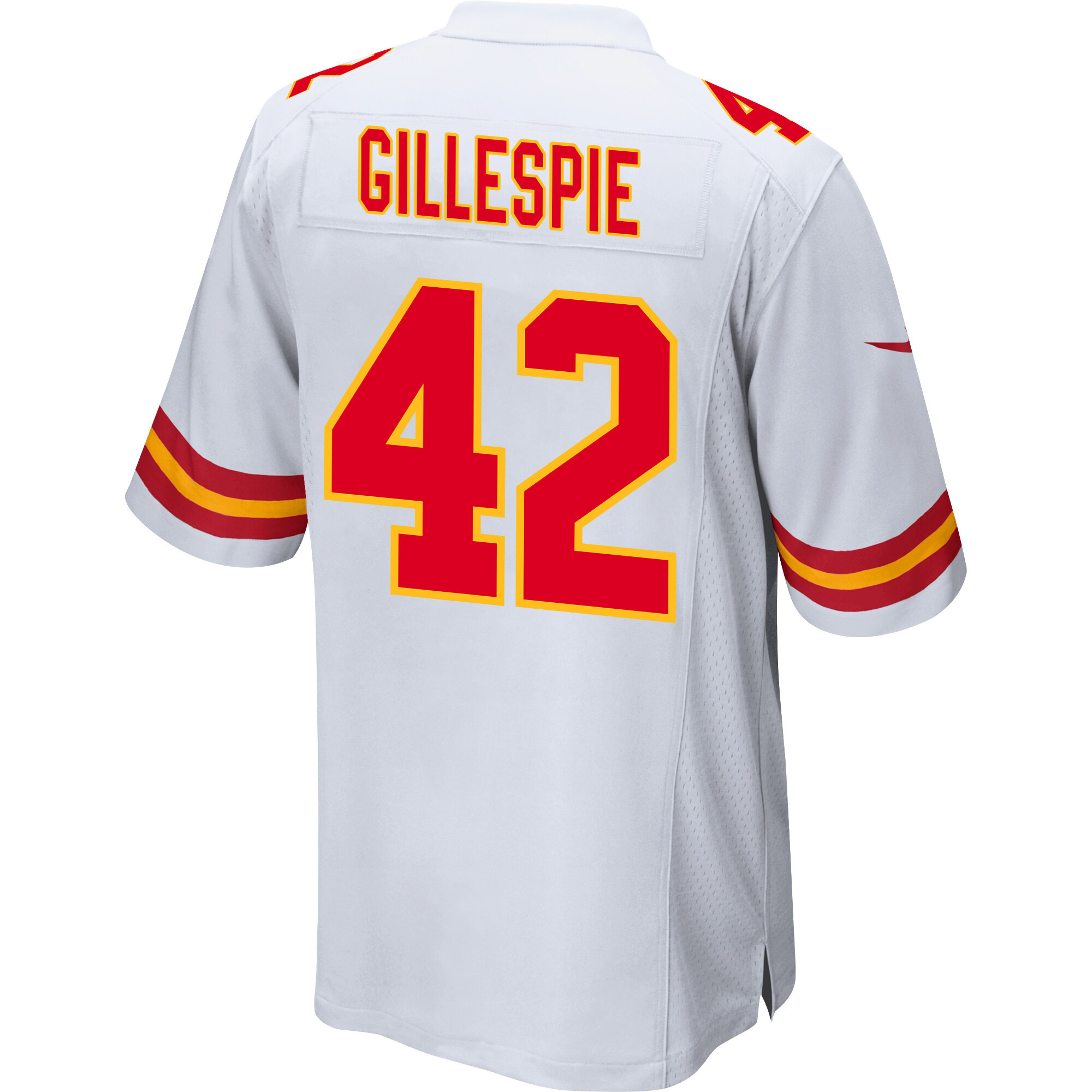Tyree Gillespie 42 Kansas City Chiefs Super Bowl LVIII Champions 4X Game Men Jersey - White