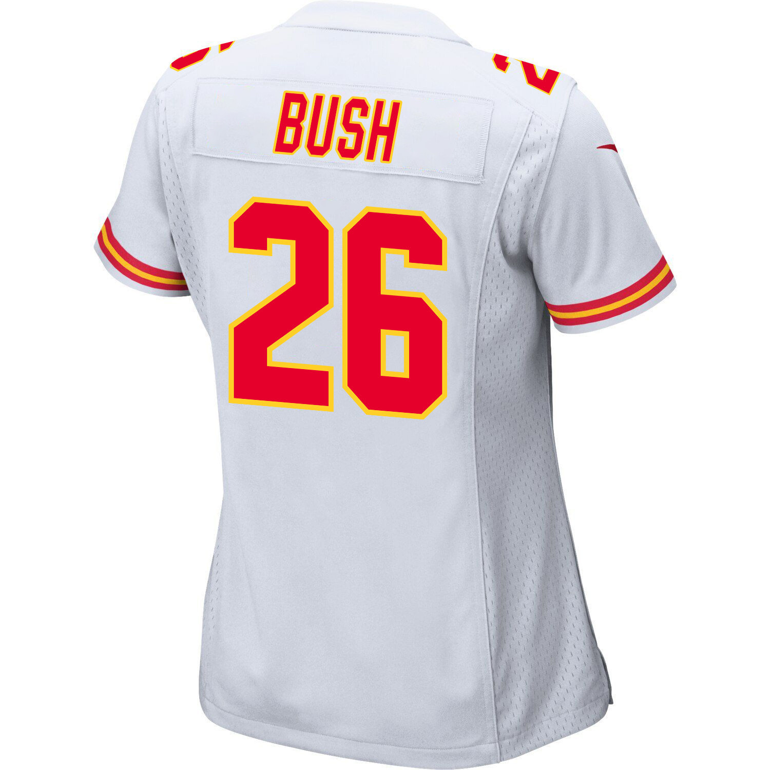 Deon Bush 26 Kansas City Chiefs Super Bowl LVIII Champions 4X Game Women Jersey - White
