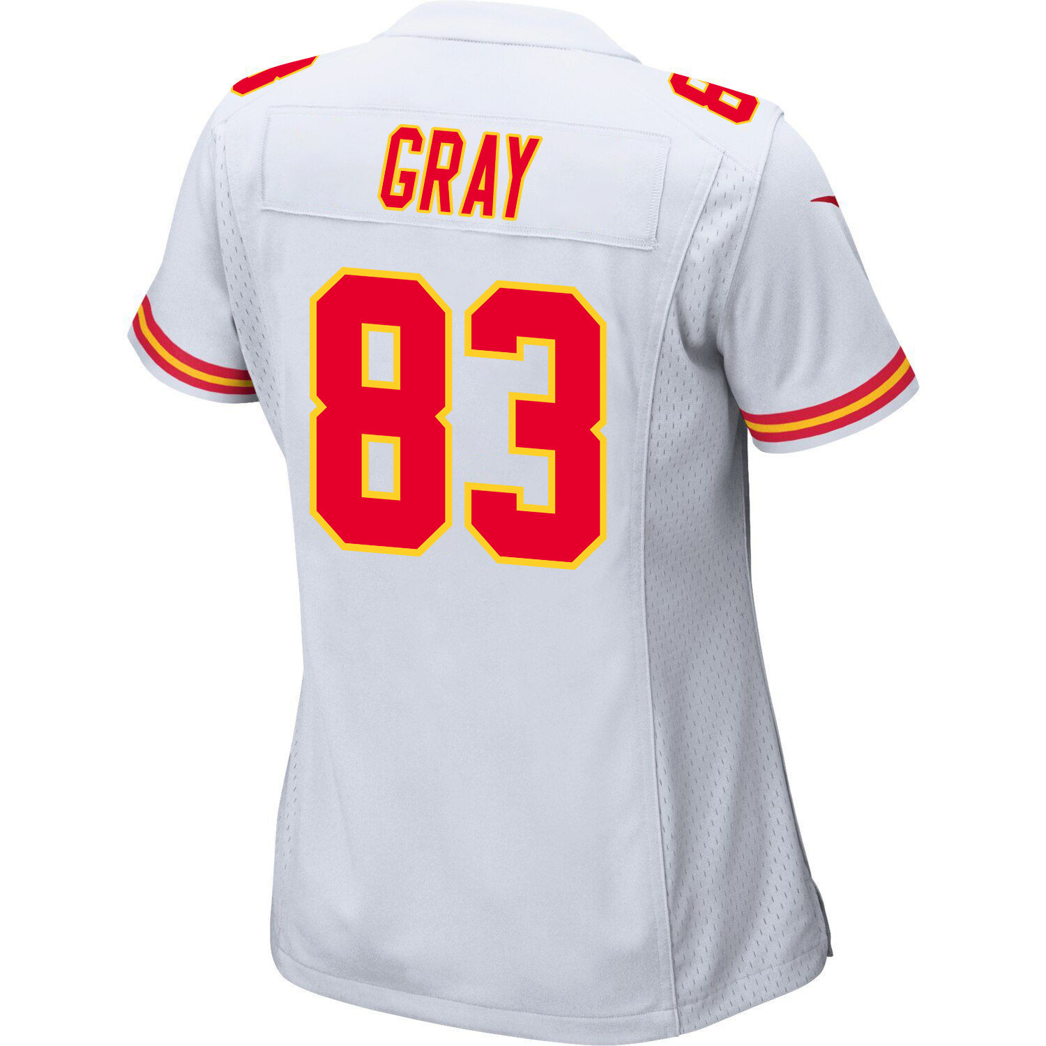 Noah Gray 83 Kansas City Chiefs Super Bowl LVIII Champions 4X Game Women Jersey - White